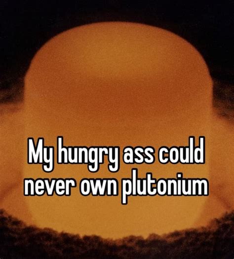 My Hungry Ass Could Never Own Plutonium IFunny