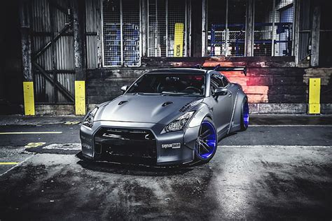 HD wallpaper: vehicle, car, Nissan GTR, modified, silver cars ...