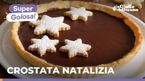 CROSTATA NATALIZIA Con Frolla Alle Mandorle E Ganache Al Cioccolato