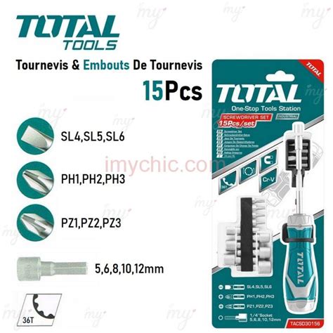 Jeu De Tournevis Cliquet Pcs Total Tacsd Imychic