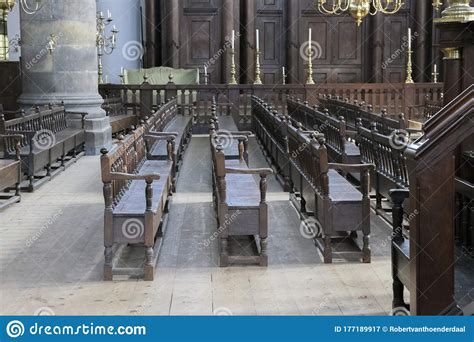 Benches At The Portuguese Synagogue At Amsterdam The Netherlands