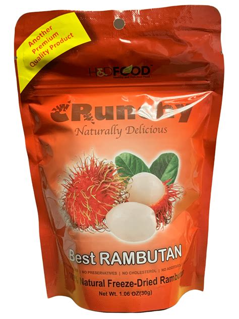 Crunchy Natural Freeze Dried Rambutan 30g 106 Oz