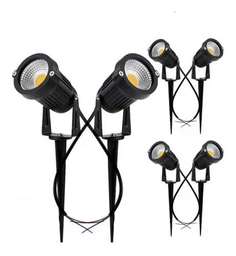 Kit 6 Espeto Jardim Cob Led Verde 7w Prova Dágua Bivolt Parcelamento