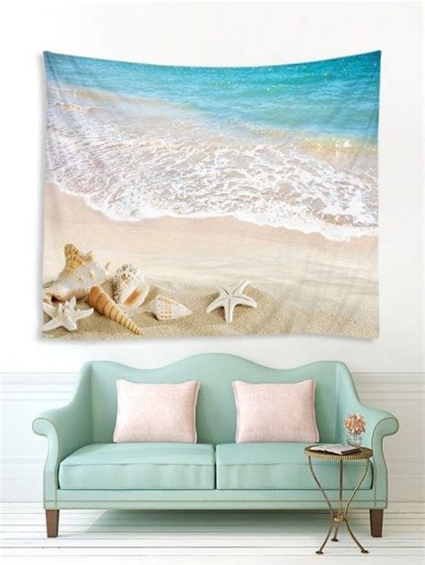 Sea Beach Starfish Shell 3D Print Wall Tapestry Beach Wall Tapestry