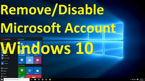 How To Remove Microsoft Account From Windows 10 YouTube