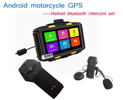 waterproof motorcycle 5 inch GPS Navigation Android WIFI Bluetooth FM ...