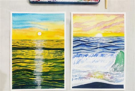 Watercolor Sunset Seascapes | Skillshare Student Project