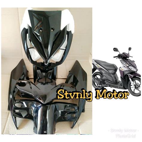 Jual Cover Bodi Halus Vario Techno Lama Hitam Violet Dan Warna