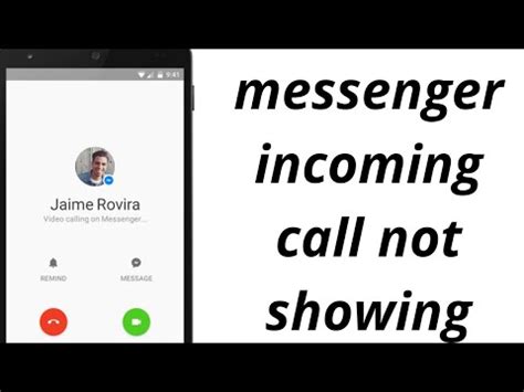 How To Fix Messenger Incoming Call Not Showing Problem Youtube