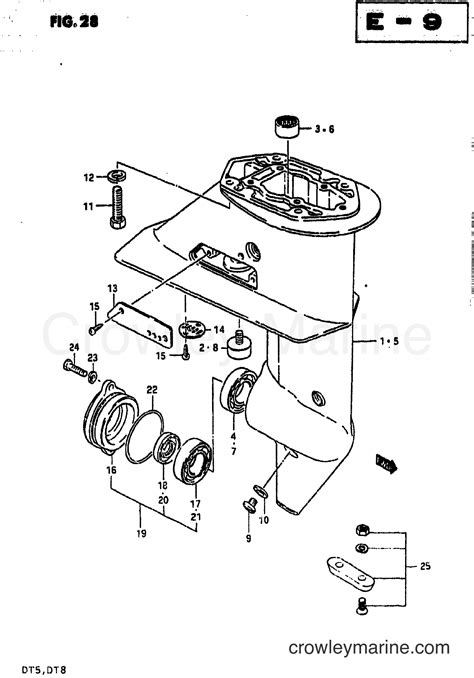 Gear Case Two Stroke Outboard Dt Crowley Marine