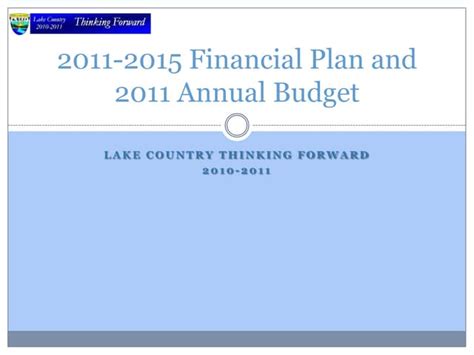 Annual Meeting Budget Presentation