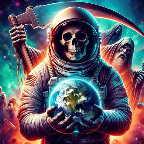 Premium Photo | An astronaut haunted by the vastness of space haunted