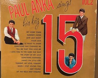 Vintage 1974 Vinyl Record Album By Paul Anka Titled Anka Etsy