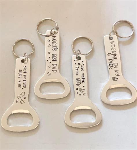 Includes 4 Openers And 4 25mm Key Rings Bottle Opener Dimensions