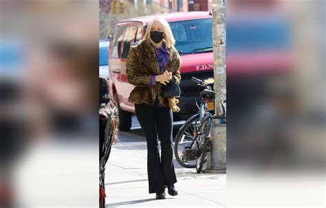 Chlo Sevigny Rocks Fun Faux Fur Leopard Coat In Nyc