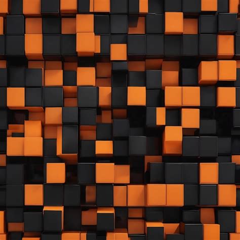 Premium Photo A Close Up Of A Black And Orange Cube With A Black