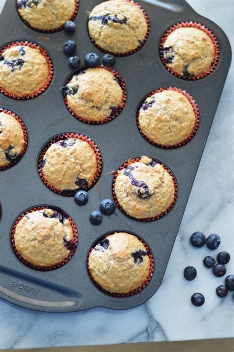 Easy Healthy Blueberry Oat Muffins - A Teaspoon of Home