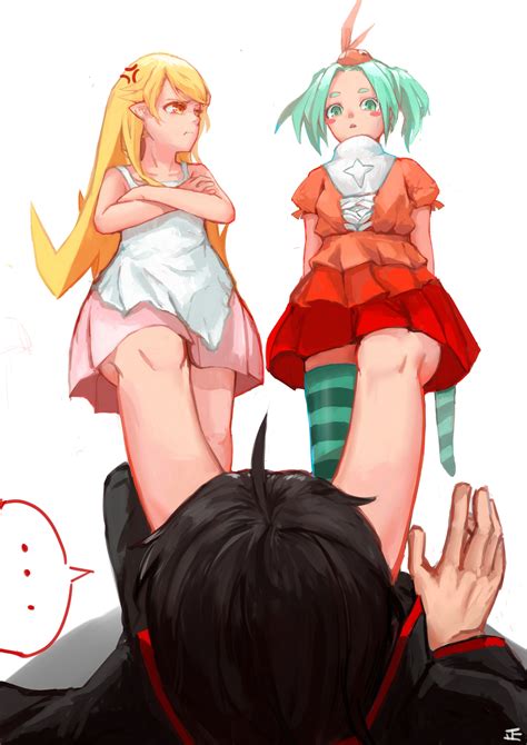 Oshino Shinobu Bakemonogatari Anime Fandoms Ononoki Yotsugi