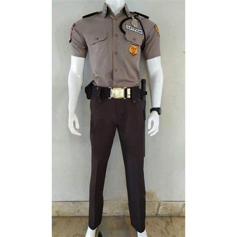 Baju Seragam Pdh Security Satpam Krem Coklat Baru Terbaru Setelan Dinas