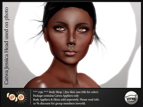 Second Life Marketplace Rojo Catwa Head Applier Jiya Rich Brown