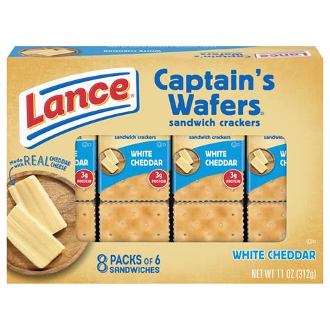 Save on Lance Captain's Wafers Sandwich Crackers White Cheddar - 6 ct ...