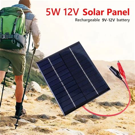 Mini Panel Solar De 5w Y 12v Para Exteriores Cargador De C Lulas Solares Diy Sistema