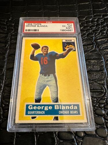 Topps Football Card George Blanda Psa Ex Mt St Chicago