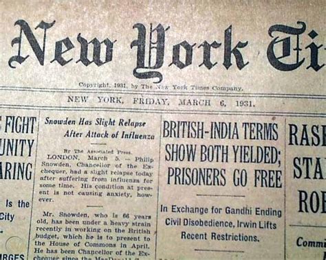 GANDHI-IRWIN PACT Mahatma India & British1931 Newspaper | #49297077