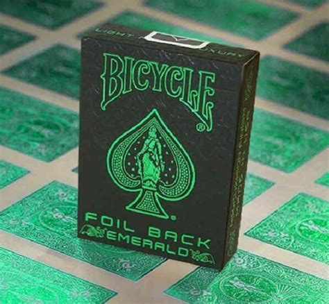 Baralho Bicycle Foil Back Emerald Edição Limitada Baralho Box Sua