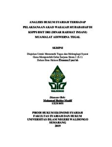 Analisis Hukum Syariah Terhadap Pelaksanaan Akad Wakalah Murabahah Di