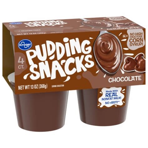 Kroger® Chocolate Pudding Snacks, 4 ct / 3.25 oz - Kroger