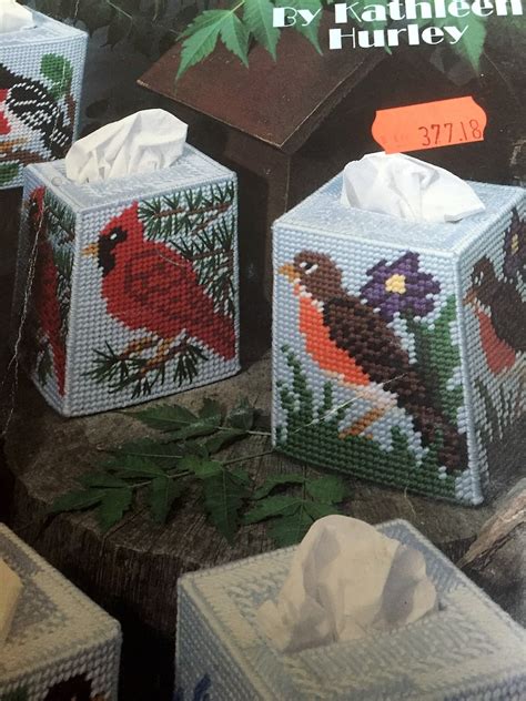 Plastic Canvas Tissue Box Patterns 6 Assorted Songbirds Wild Etsy