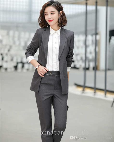 Formal Uniform Designs Blazers Set For Women Business Work Wear Suits With Dress And Jackets