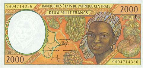 Billetes de Estados del África Central Camerun 2XXE Series 2000