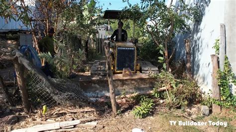 New Project Dozer Pushing Dirt Dump Truck Working Unloading Pouring