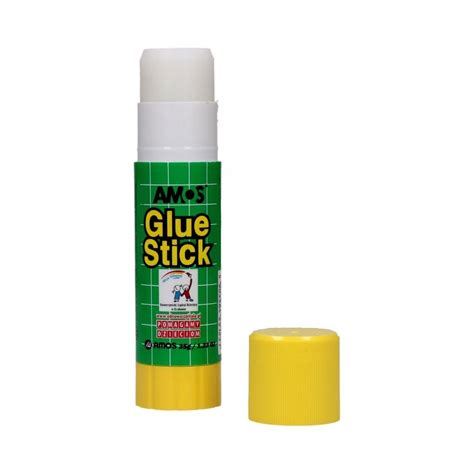 Klej w sztyfcie AMOS Glue Stick żółto zielony 35g 7529340292