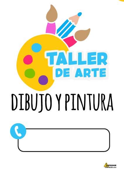 Cartel De Clases De Dibujo Y Pintura Imprimir Carteles Gratis