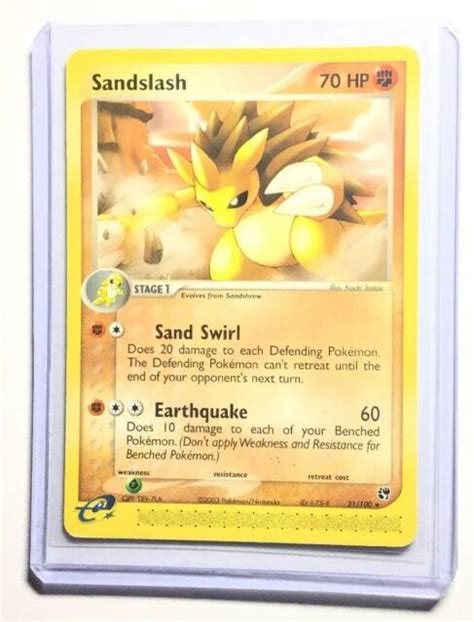 SANDSLASH 21 100 Ex Sandstorm Rare Pokemon Card EXC EBay