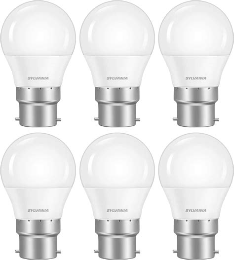 SYLVANIA G45 Mini Globe Frosted LED Light Bulb, B22, 5W, 470 Lumens ...