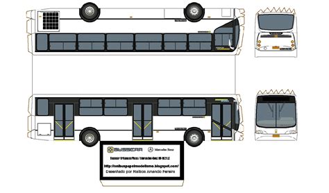 Onibus Papel Modelismo Busscar Urbanuss Pluss 3 Portas Pedido