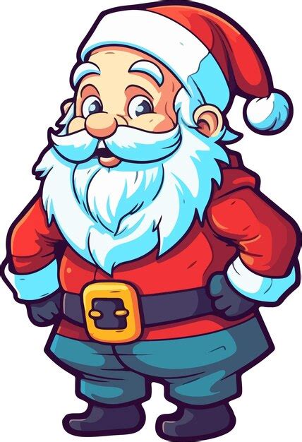 Personagem De Desenho Animado Do Papai Noel Vetor Premium