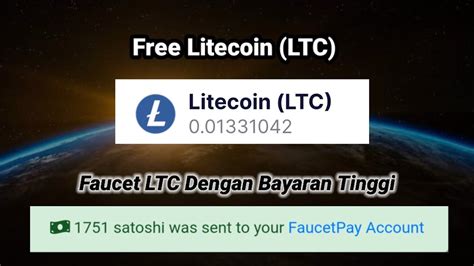 Free Litecoin LTC Web Faucet LTC Dengan Bayaran Tinggi Live