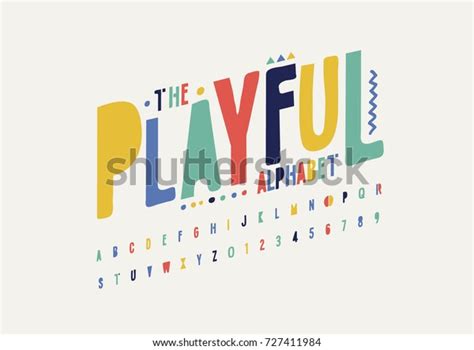 Vector Modern Playful Font Alphabet Stock Vector (Royalty Free ... 