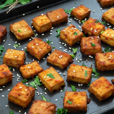 Crispy Baked Tofu Recipe Yellow Chili S Inside Pub