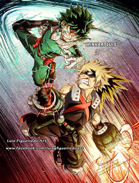 Deku Vs Bakugou By Inkartluis On Deviantart