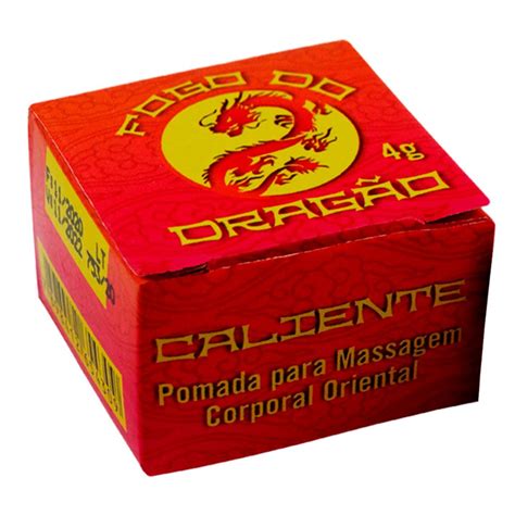 Fogo Do Dragão Caliente Pomada Para Massagem Corporal Oriental 4 G