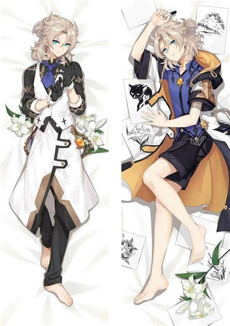 Genshin Impact Albedo Dakimakura Anime Umarmung Body Etsy Sterreich