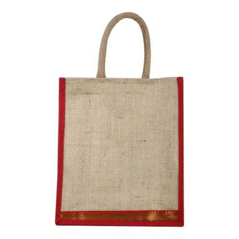 Assorted JUTE BAGS 14X12X5 INCH HXWXD WITH SIDES RED At Rs 76 Piece