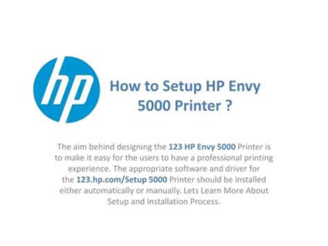 How To Setup HP Envy 5000 Printer?