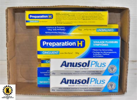 LOT OF 5 PREPARATION H AND 2 ANUSOL OINTMENT